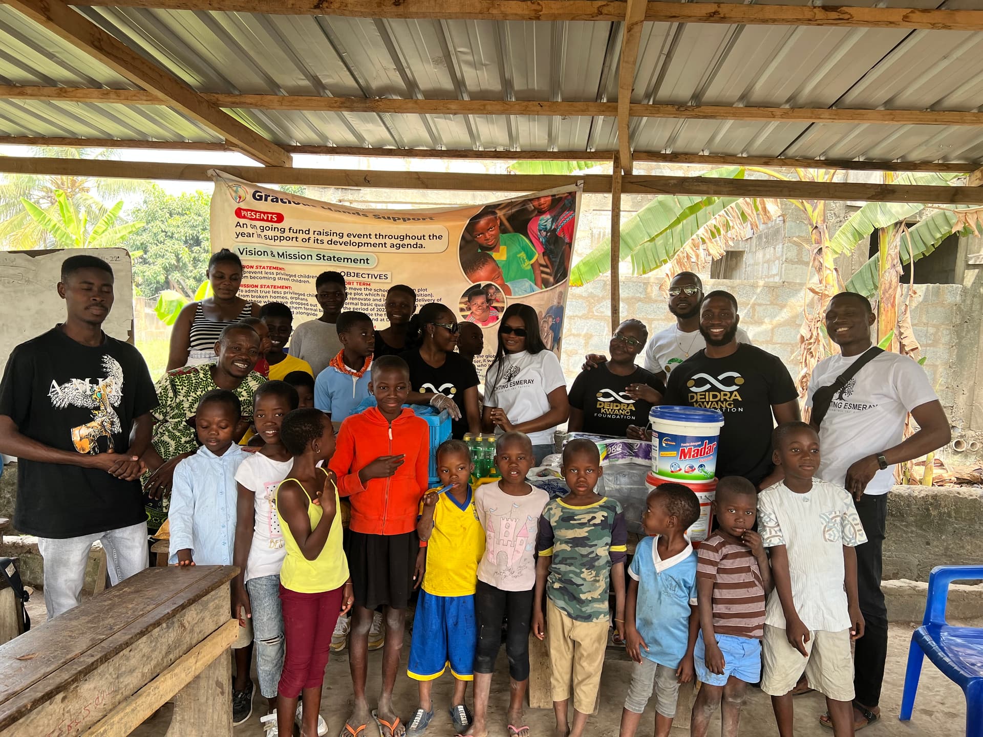 Donated stuff to orphanage